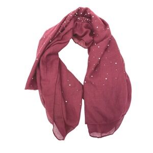 Lulla Collection Embellished‎ Scarf Nordstrom Rack Burgundy NWT